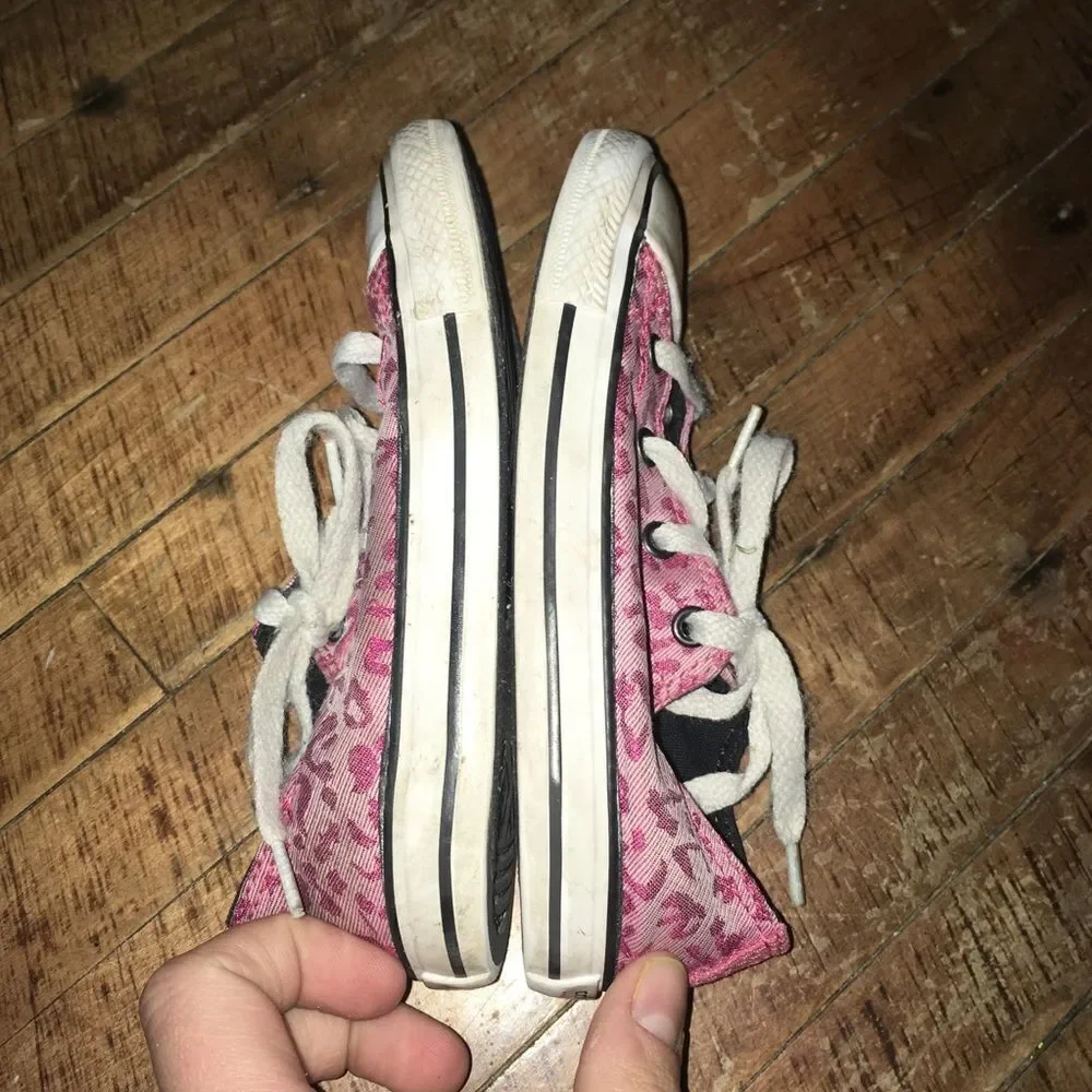 Pink leopard Barbiecore Converse boat shoes